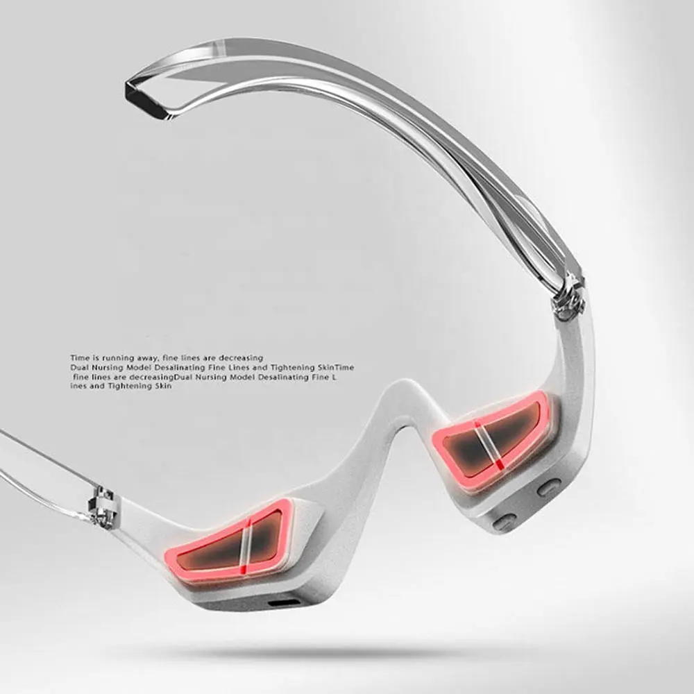 Alat terapi Led getaran mata 3d, perangkat terapi lampu merah Anti Penuaan arus mikro Ems pijat mata untuk kerutan mata penghilang lingkaran hitam