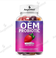 Aeglewell OEM Marque Privée Gommes Probiotiques Naturelles pour la Santé Vaginale 5 MILLIARDS de UFC Ingrédient Sans Sucre Gommes Probiotiques