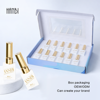Ensemble de vernis à ongles en gel HANBI Champagne, 12 couleurs, champagne holographique, or super brillant, gel à ongles réfléchissant brillant