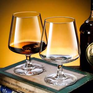 Verre à whisky/brandy classique avec poignée, pied court, large coupelle, en verre cristallin, pour hôtel, bar, usage domestique - Product Image 2