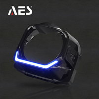 Offre Spéciale 5D LED Halo Anneaux Linceul pour 3 Pouces Rond Projecteur Lentille PVC Couverture Avec Bleu ou Blanc Bienvenue Lumière Angel Eye