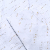 Papier de soie imprimé personnalisé avec logo de marque, 17 g/m², blanc et noir, pour vêtements, chaussures, chaussettes, emballage cadeau
