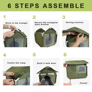 מוצרי חיות מחמד מחומם מעבורות מחסות מבודדים מחסה חתלתול חתול חיצוני - Product Image 5