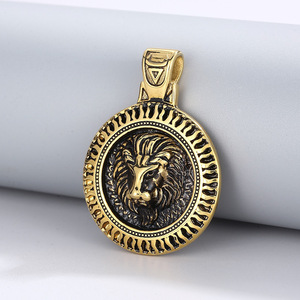 Collar de Moda con Colgante de León, <span class=keywords><strong>Rey</strong></span> de las Bestias, Estilo Punk Vintage Hip Hop, de Acero Inoxidable, para Hombre y Mujer, Venta al Por Mayor - Product Image 4
