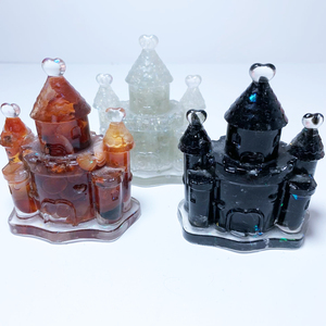 <span class=keywords><strong>Castillo</strong></span> de cuarzo Natural tallado a mano, diferentes materiales, resina colorida, artesanía, venta al por mayor - Product Image 1