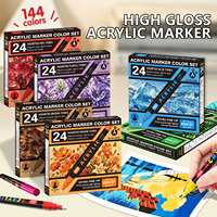 ZIBEEF 24 couleurs différentes, marqueurs artistiques pour enfants et adultes, ensemble de livres de coloriage DIY, emballage