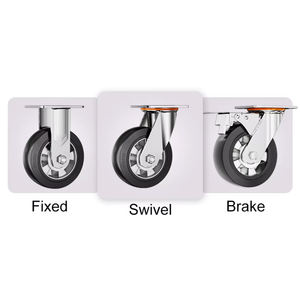 Schwerlast Industrie-Schwenkrolle 4 Zoll <span class=keywords><strong>5</strong></span> Zoll 6 Zoll Schwarzes Gummi-Lenkrad - Product Image 6