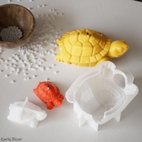 Moule en silicone 3D tortue de mer pour résine DIY, plâtre d'aromathérapie, décoration de bougie, outil artisanal pour bougie parfumée et gâteau