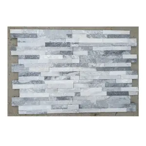 External wall decoration grey culture stone cladding