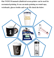 Imprimante manuelle sérigraphie pour tasse tasse en plastique tasse en papier bouteille stylo cylindrique sérigraphie presse imprimante machine