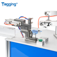 Machine d'étiquetage pneumatique entièrement automatique pour étiquettes volantes, avec aiguille fine, pour attaches en aluminium, nylon bleu, ficelle PP, attaches à boucle, attaches à broche et crochets