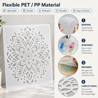 Pochoirs en plastique lavables pour journal, pochoirs réutilisables en film PET, pochoirs Mylar personnalisés pour le dessin DIY, modèles de peinture pour tissus et murs