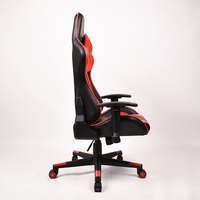 Sedia da Gaming Ergonomica Girevole in Pelle Nera e Rossa Stile Racing Personalizzata per E-Sports e PC