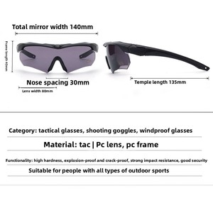 2025 chiến thuật Kính mát an toàn màu xanh lá cây màu xanh ống kính phân cực thể thao ngoài trời Kính chống sương mù Windproof đi xe đạp - Product Image 4