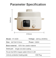 Olla Eléctrica HY en Oferta, Multifuncional, Automática, de Gran Capacidad, Inteligente, Antiadherente, Digital, para Cocinar Arroz, 4L