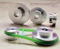 Polea Redonda Tipo 8 R4U de Aleación de Aluminio con Ranura Única para Transmisión, Procesamiento Personalizado OEM, 50 mm de Diámetro Exterior, 10 mm de Ancho