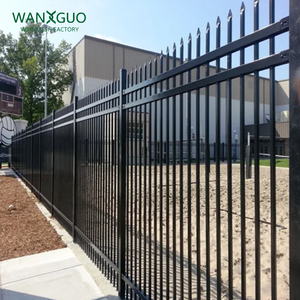 Tùy chỉnh màu đen mạ kẽm 6x8 an ninh thép hàng rào tấm trang trí hình ống kim loại trang trí giáo hàng đầu hàng rào - Product Image 5