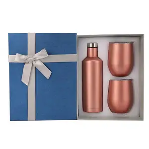 Свадебный подарок, подарок на день Святого Валентина, набор бутылок для воды с двойными стенками, сублимационный стакан для вина, блестящий стакан для кофе из нержавеющей стали