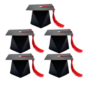 Boîte cadeau pliable en forme de toque de doctorat pour la cérémonie de remise des diplômes, vente en gros, pour vêtements et bonbons - Product Image 1