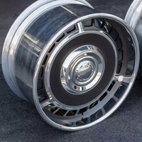Jantes en fibre de carbone forgées Deep Dish Polish Chrome 5x127/5x114.3/5x120 de 18 à 22 pouces pour Mercedes/GTR/C8/Chevrolet Camaro