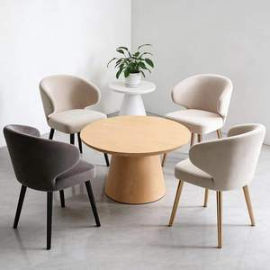 Sillas de Comedor Tapizadas de Estilo Moderno Multicolores, Tapicería Suave de Tela, Patas de Metal, Precio de Fábrica, para Hogar y Hotel - Product Image 5