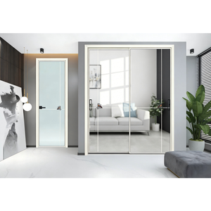 Puerta Corredera <span class=keywords><strong>para</strong></span> <span class=keywords><strong>Baño</strong></span> con Marco <span class=keywords><strong>de</strong></span> Aleación <span class=keywords><strong>de</strong></span> Titanio y Magnesio, Vidrio Templado Doble Esmerilado, Antirrobo, Mampara Interior <span class=keywords><strong>para</strong></span> Ducha - Product Image 3