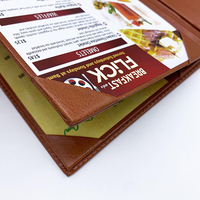 Livre d'affichage de restauration en gros Menu personnalisé Dossier Menu Support de couverture pour restaurants