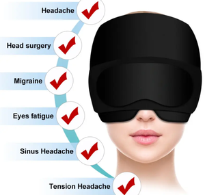 Gorro de Gel Frío para Alivio de la Migraña, Terapia de Frío, Compresa Fría para la Cabeza, para Tensión, Ojos Hinchados, Masajeador de Fitness, Venta Caliente 2026 - Product Image 2