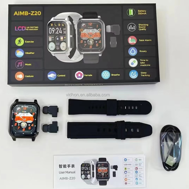 Waterproof Man Woman Z20 Max Smart Watch HD Screen  TWS 2 in 1 Wireless Headset Earphone Earbuds Smartwatch