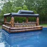 Barre gonflable de piscine de vente chaude avec la barre gonflable flottante de sièges pour l'arrière-cour, les parcs aquatiques et l'amusement de partie