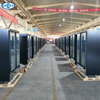 Congélateur vertical pour supermarché, vitrine réfrigérée, congélateur commercial à porte vitrée