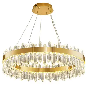 Lampadario da salotto di cristallo di lusso 2024 vendita calda e semplice lampada da soffitto a casa