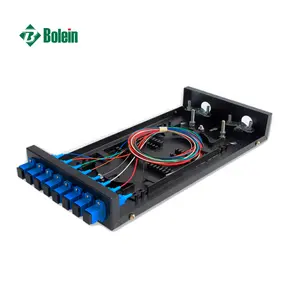 Bolein Fiber Optic Patch Panel Cabinet 1U 8 Ports SC UPC Fixed Type FTTH Full Loaded ODF Terminal Box