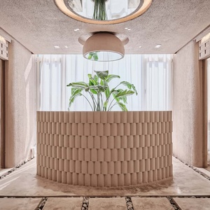 Postazioni di Lavoro per Saloni di Bellezza in Stile Brutalist con Acciaio Verniciato a Polvere e Marmo, <span class=keywords><strong>Design</strong></span> Moderno Rosa per Spazi Commerciali - Product Image 6