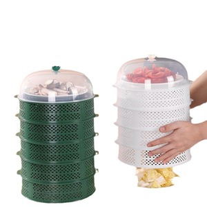 Food Cover With Lid Plastic Stackable Dish Protector For Kitchen Table Use Dust And Fly Proof Insulation Durable Design - Product Image 3