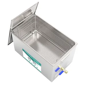 Pour le lavage de pièces métalliques en acier 40KHz machine à tube à ultrasons 30L avec chauffage 500w avec fonction de dégazage semi-onde