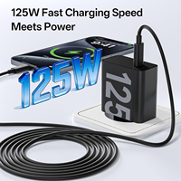 Cargador Rápido USB-C PD de 125W con Enchufe Europeo para Motorola, con Cable de Carga Rápida USB Tipo C, Adaptador de Corriente Tipo C Turbopower de 125W
