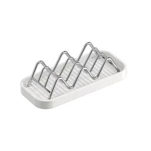 Soap Dish Soap Holder Rectangular Self <b>Drain</b> Bathroom Countertop Storage <b>Rack</b> Household Kitchenware - Product Image 5