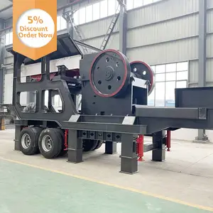 Customized mobile gravel crusher machine wheel type movable stone crusher plant 100ton