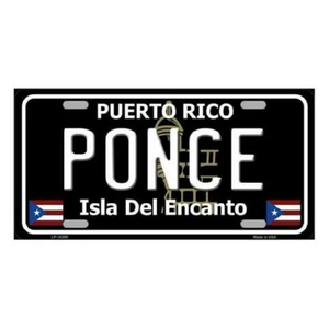 Placa de Matrícula Personalizada de Puerto Rico Ponce con tu Imagen, Texto o Logotipo, 6x12 Pulgadas, Placa Decorativa Metálica para Auto o Camioneta, Venta al Por Mayor - Product Image 1