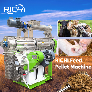 RICHI Moulin à granulés d'aliments pour bétail de 2 tonnes par heure - Certification CE Machine de fabrication d'aliments pour animaux, bétail et porcs - Product Image 1