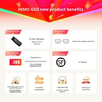 Lunettes intelligentes INMO Go3 AI AR avec écran tactile OLED de 1,3 pouces, traduction (161 langues), téléprompteur vocal, remplaçables