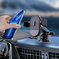 Support de téléphone de voiture rotatif à 360° avec ventouse pour pare-brise, support de navigation extensible et crochet flexible pour grille d'aération