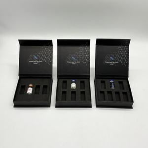 Caja de Cartón Negra Magnética Reciclable para Viales de Péptidos Individuales de 2ml y 3ml con Varias Ranuras para Empaque de Viales - Product Image 3