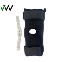 Attelle de genou en néoprène personnalisée avec charnières en aluminium amovibles, rotule ouverte, soutien orthopédique pour soulager la douleur de l'arthrite