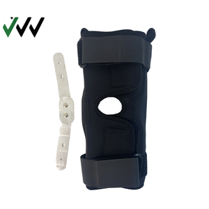 Op maat gemaakte neopreen kniebrace met verwijderbare aluminium scharnieren, open <span class=keywords><strong>patella</strong></span>, orthopedische ondersteuning voor verlichting van artritispijn - Product Image 5