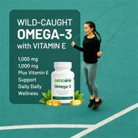Huile de poisson Oméga 3 extra forte 400 DHA Vitamine E - Capsules pour adultes d'origine durable - 60 gélules molles - Améliore l'immunité - Saveur citron
