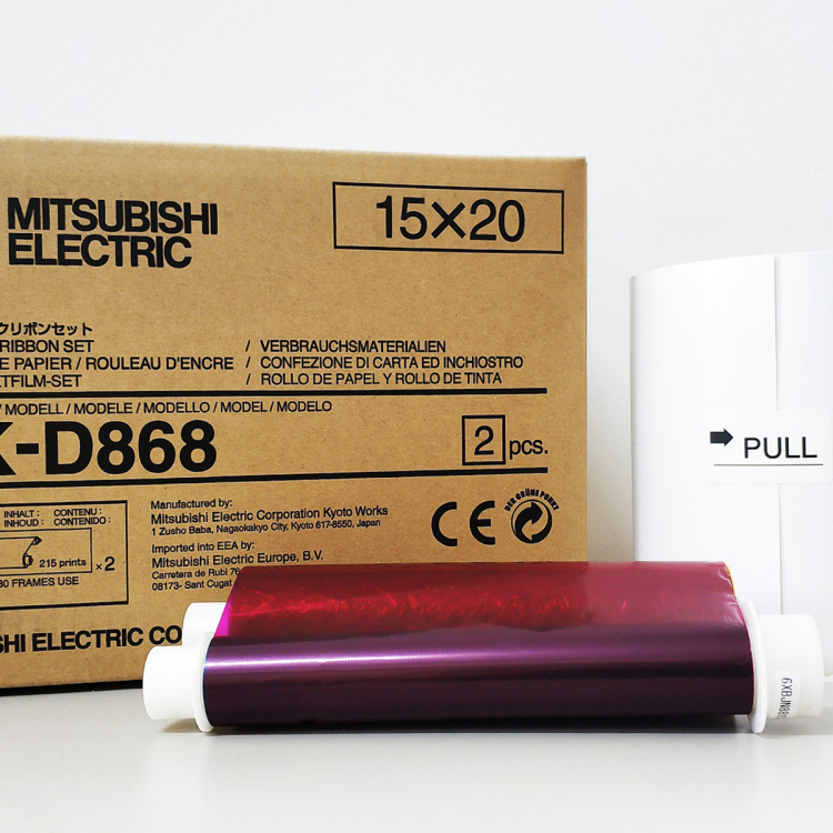 Papel adhesivo de impresora térmica a color Mitsubishi Ck-D868 de alto brillo para impresora de video de ultrasonido