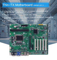 Промышленная материнская плата ATX с 6 последовательными портами и двумя гигабитными LAN-портами для систем безопасности и цифровых вывесок