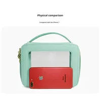 Nouvelle Trousse de Maquillage Portable de Voyage Haut de Gamme en Gros, Sac de Rangement Transparent en PVC à Fenêtre, Étui à Maquillage de Grande Valeur
